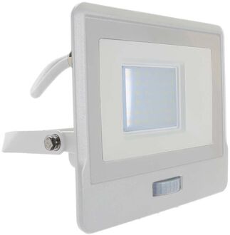 V-tac VT-138S-1 LED schijnwerper met sensor - 30 W - 2340 Lm - 3000K - Wit