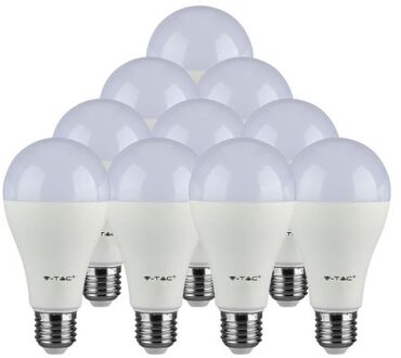 V-tac VT-215 E27 LED Base Lamp - 15W - Warm - Wit - 3000K - SMD - Samsung - Wit - 66,5x134mm - IP20 -Bundel - van - 10
