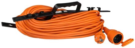 V-tac VT-3002-30 Verlengkabels voor zwaar gebruik - Oranje&Zwart - IP44 - 30 m draad