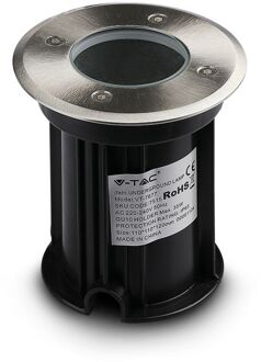 V-tac VT-7677 Grondspot voor buiten - Rond - GU10 fitting - IP65 Zwart