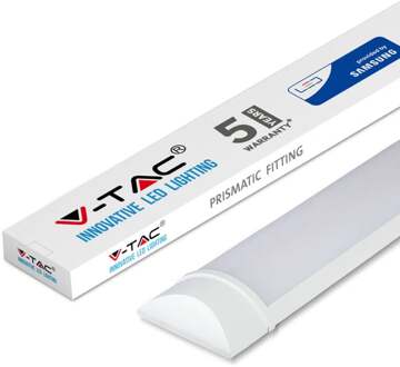 V-tac VT-8-40-N Witte LED TL-beslag - Prismatisch - 120lm/w - Samsung - IP20 - 40W - 4800 Lumen - 6500K - 5 Jaar