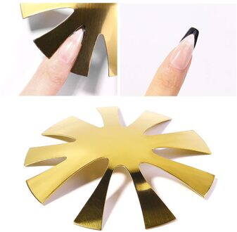 V-Vormige Trianglenail Cutter Franse Manicure Nail Diepe Stalen Plaat Tool Tips Manicure Edge Trimmer Nail Cutter Franse Nagels B