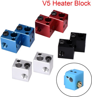 V5 Heater Block Aluminum Block V5 Silicone Sock 3D Printer Parts VS E3D V6 Block Fit J-head Hotend Bowden Extruder To Thermistor