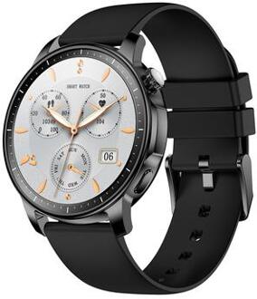 V65 1,32-inch AMOLED Touch Screen Smart horloge hartslagmeter vrouwen sport armband, siliconen band - zwart