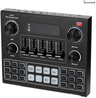 V9 Live Sound Card English Version Singing Equipment Mobile Phone Computer Microphone National Karaoke for Household Party Decor