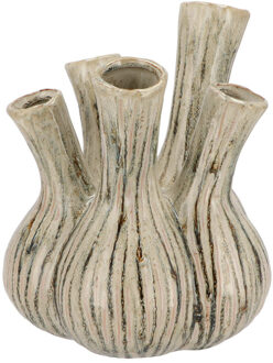 vaas Aglio - tulpenvaas - rustiek groen - D20 x H25 cm