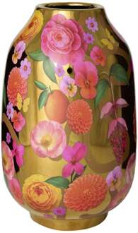 Vaas bloemen - multikleur - ø19x31 cm