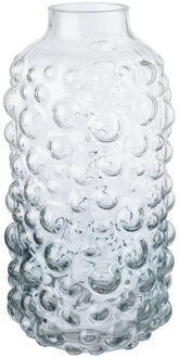 Vaas bubbels - blauw - ø11.5x23 cm Transparant