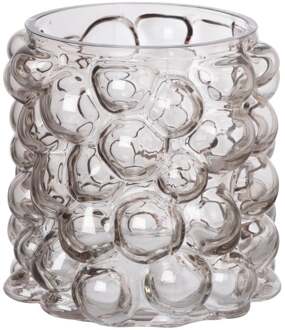 Vaas bubbels - grijs - ø17x15 cm