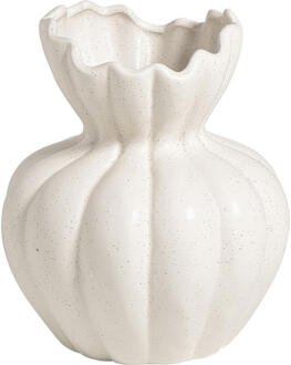 Vaas Calle Off-white - 24xØ17cm - Keramiek - Wit#Crème