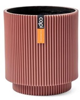 Vaas cilinder Groove Colours - 19x21 - Roze