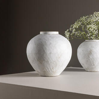 Vaas 'Cintia' 29cm hoog, kleur Beige