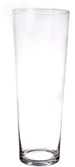 Vaas - conisch - H40 cm - helder glas - bloemenvaas - conische glazen vazen