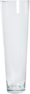 Vaas - conisch - helder - glas - 22 x 70 cm Transparant