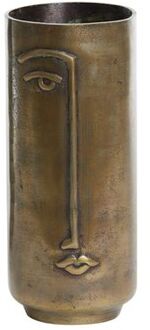 Vaas deco Ø15x35 cm CAPADE antiek brons Goudkleurig