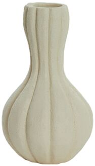 Vaas deco Ø19,5x34 cm ZUCCA crème Wit