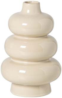 Vaas drielaags - beige - ø15.5x25.5 cm