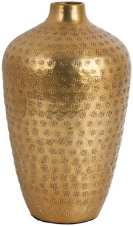 Vaas fles bol - goud - Ø17x27 cm