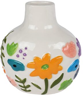 Vaas Fleur S 12x9x14cm wit