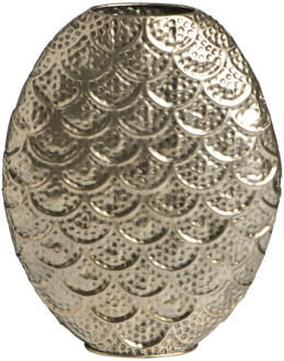 Vaas Florence Goudkleur - 35x27,5x9 Cm - Metaal - Goudkleurig