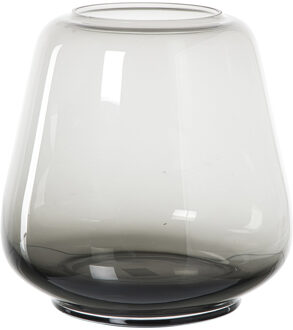 Vaas glas - grijs - ø21x21.5 cm