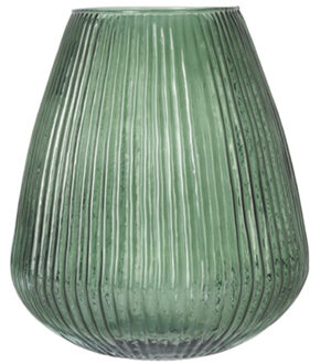 Vaas - glas - groen - 25 x 37 cm