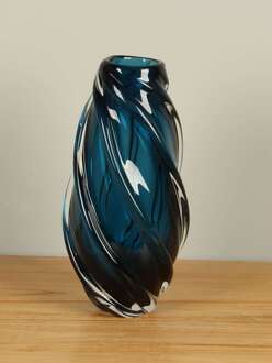 Vaas glas petrol/blauw 33 cm, SA-16