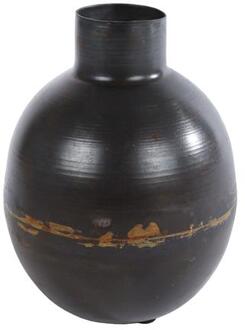 Vaas "Hidde" antiek bruin metaal