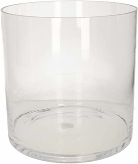 Vaas home basics - cilinder glas - transparant - 30 cm