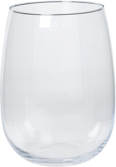 Vaas Julia - wijd uitlopende hals - transparant glas - 40 cm