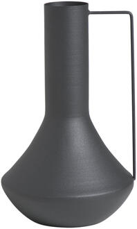 Vaas Maan - 35,2x21,8x7,2 Cm - Metaal - Zwart - 7.2x21.8x35.2 Cm