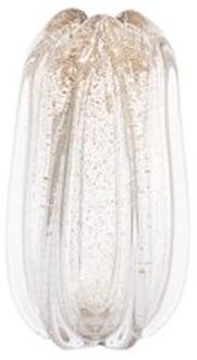 Vaas Ø21x30 cm MURELA glas transparant+glitter zand