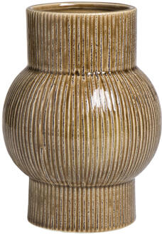 Vaas Olivia - - 18,5x Ø14 Cm - Keramiek - Bruin - H18.5 Cm