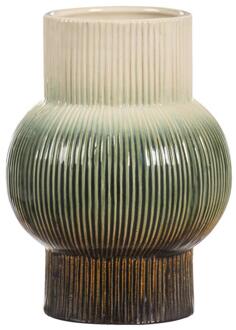 Vaas Olivia - Groen - 18xØ13 Cm - Keramiek - Groen#Multikleur