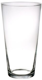 Vaas transparant - 30 cm - glas - Conische bloemenvaas - vazen