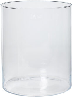 Vaas - transparant - home-basics - cilinder - bloemenvaas - glas - 30 x 35 cm