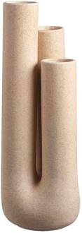 Vaas Tube - Zandkleur - 34xø12 Cm - Keramiek - Beige