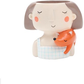 Vaas Woondecoratie Plantenbakken Vetplanten Cactus Leuke Meisjes Jongens Bloempot Voor Tuin Office Desktop Decoratie 04