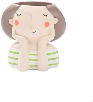 Vaas Woondecoratie Plantenbakken Vetplanten Cactus Leuke Meisjes Jongens Bloempot Voor Tuin Office Desktop Decoratie 06