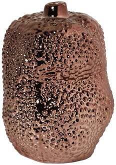 Vaasje lang - koperkleurig - ø11x15.5 cm