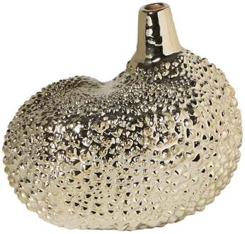 Vaasje organisch - zilverkleurig - 17x15x15.5 cm