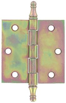 Vaasknopscharnier - Geel Verzinkt Staal - 75x75 Mm - 3 Stuks