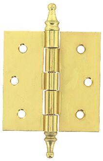 Vaasknopscharnier - Messingstaal - 75x75 Mm - 3 Stuks