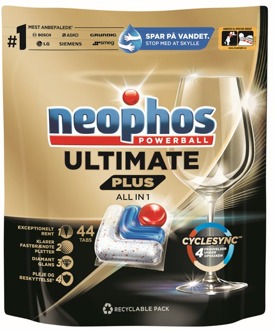 Vaatwastabletten Neophos Ultimate Plus -Tabbladen 44 st