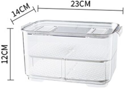 Vacane Groente Fruit Afvoer Opbergdoos Vers Houden Doos Keuken Koelkast Koelkast Herbruikbare Scherper Opslag M 23.3x14.7x12.2cm