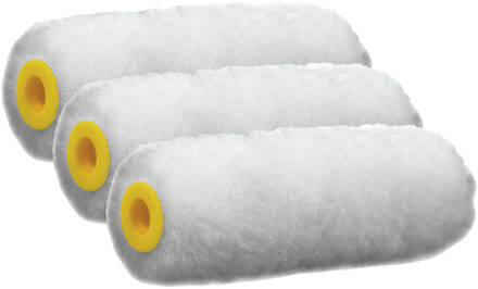 Vacht Muur verfrollers - 6x - polyester - eenmalig gebruik - 4 x 10 cm - Schilderen Plafonds