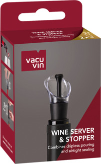 Vacu Vin Wine Server & Stopper Black 1STK