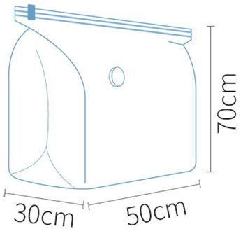 Vacuüm Compressie Zak Zuig-Gratis Opbergtas Verdikte Drie-Dimensionale Kleding Sorteren En Verpakking Huishoudelijke Vacuümzak 50x70x30cm