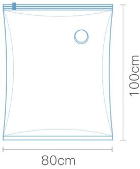 Vacuüm Compressie Zak Zuig-Gratis Opbergtas Verdikte Drie-Dimensionale Kleding Sorteren En Verpakking Huishoudelijke Vacuümzak 80x100cm