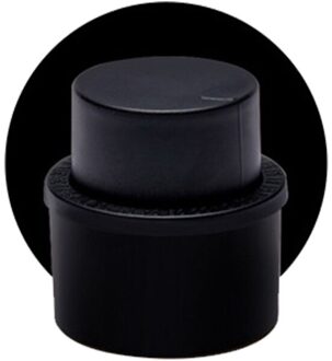 Vacuüm Drinken Cap Opblaasbare Zachte Sealer Koolzuurhoudende Drinken Koolzuurhoudende Drank Fles Stopper Saver zwart